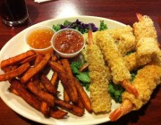 Shrimps mit Sweet Potato Fries