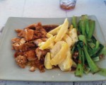 Lemon Chicken mit Kartoffeln und Asian Greens