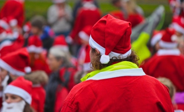 Santa Run in Edinburgh