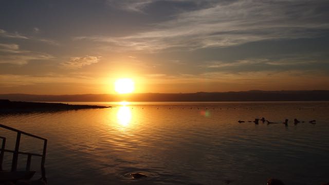 Sonnenuntergang am Toten Meer