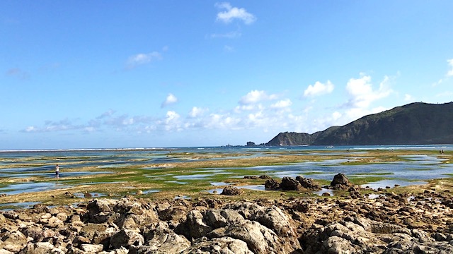 Der Pantai Kuta bei Ebbe